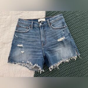 Abercrombie & Fitch Blue High-Rise 4”Shorts